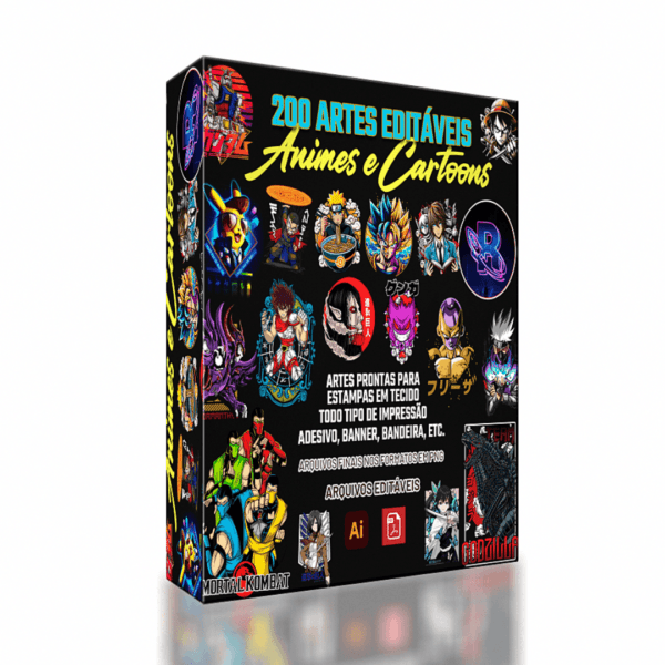 200 artes Animes e Cartoons Vol 2