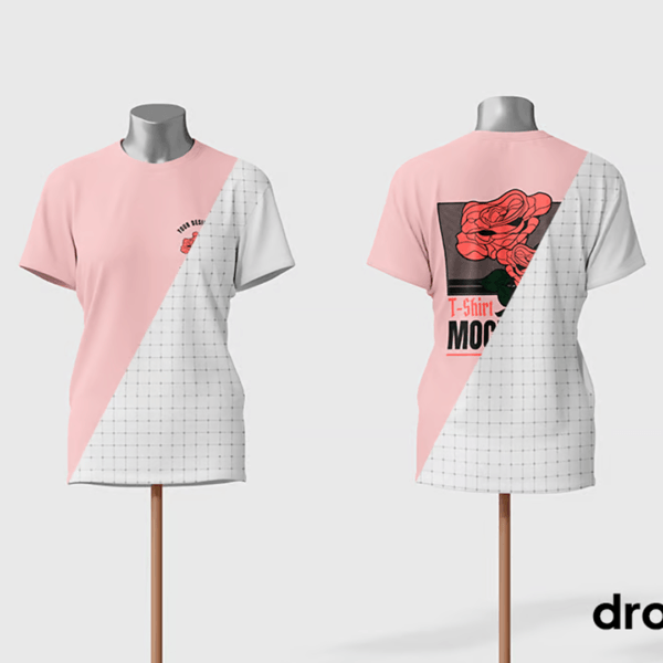 Mockup camiseta masculina e feminina - Image 3