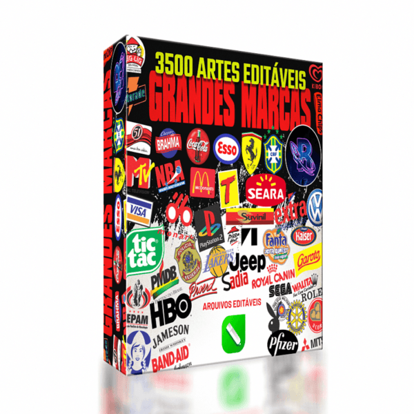 3500 artes editáveis de logotipo de grandes marcas