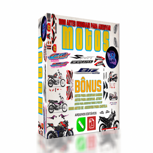 1000 Artes editáveis para adesivar Motos de vários modelos