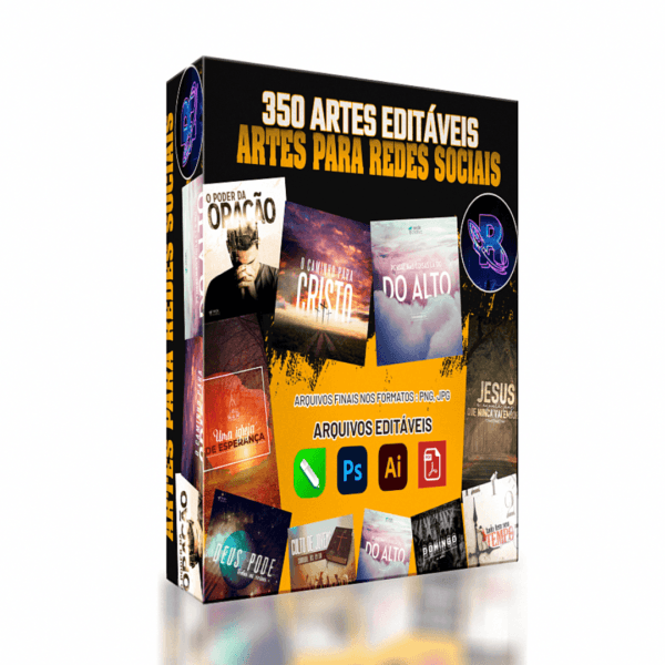 350 artes editáveis - tema religioso - para redes sociais