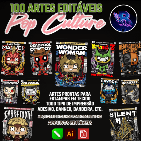 100 Artes editaveis Pop Culture - Image 2