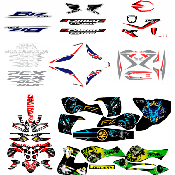 1000 Artes editáveis para adesivar Motos de vários modelos - Image 6