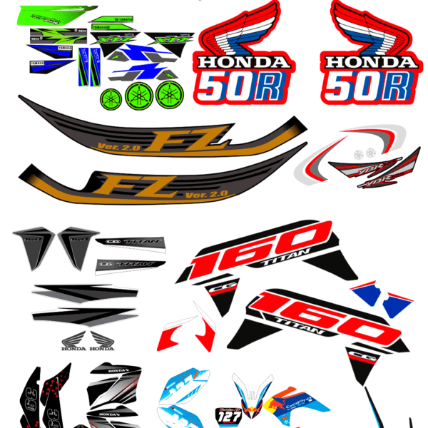 1000 Artes editáveis para adesivar Motos de vários modelos - Image 7