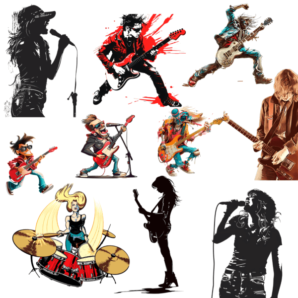 1000 artes editáveis Classic Rock - Image 5