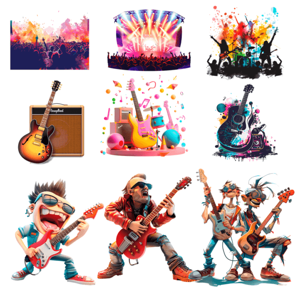 1000 artes editáveis Classic Rock - Image 4