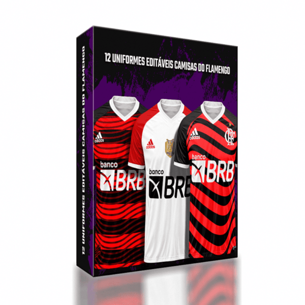 12 Uniformes editáveis Camisas do Flamengo
