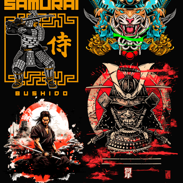130 artes editáveis  - Samurais Vol 1 - Image 7