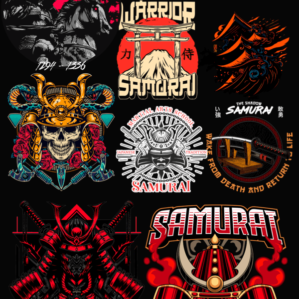 130 artes editáveis  - Samurais Vol 1 - Image 5