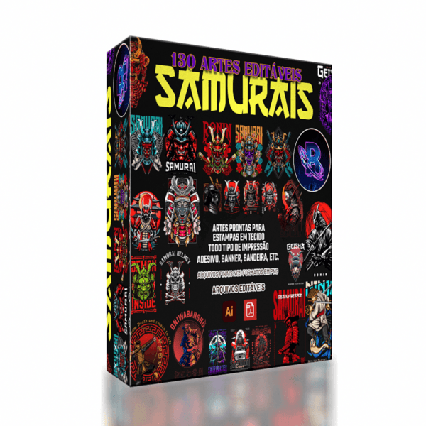 130 artes editáveis  - Samurais Vol 1