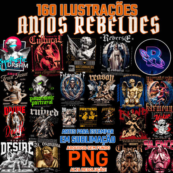 160 Ilustrações de Anjos Rebeldes Vol 1 - Image 2