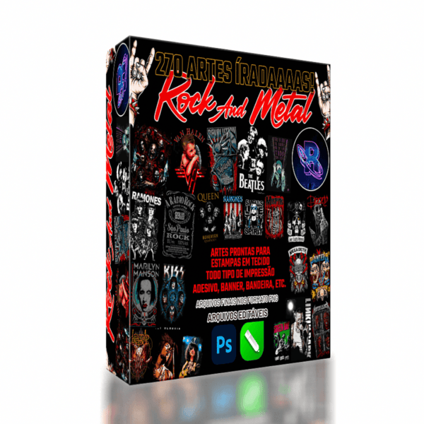 270 artes editáveis Rock & Metal Vol 1
