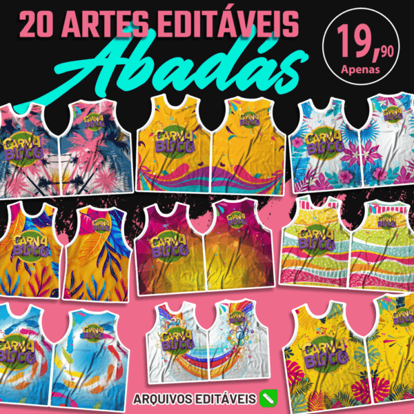 20 artes editaveis para Abadá  – 2025 - Image 2