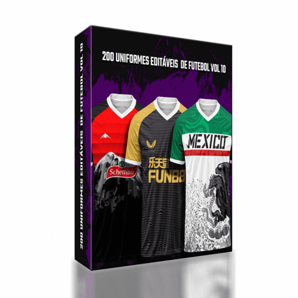 200 Uniformes editáveis de Futebol Vol 10