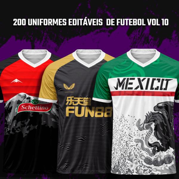 200 Uniformes editáveis de Futebol Vol 10 - Image 2