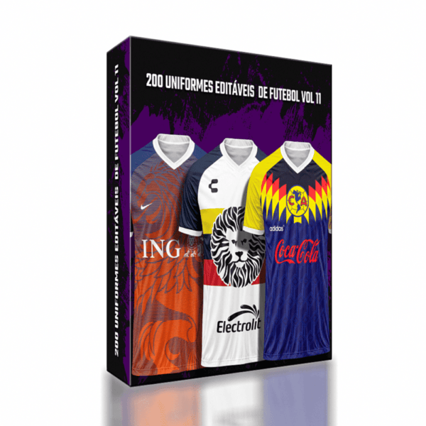 200 Uniformes editáveis de Futebol Vol 11