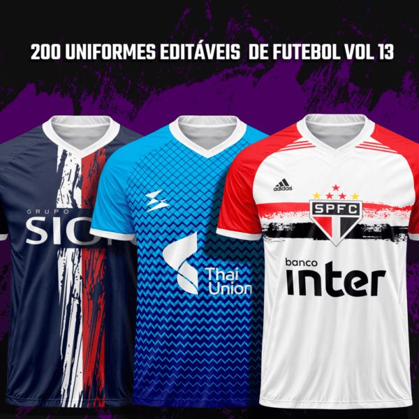 200 Uniformes editáveis de Futebol Vol 13 - Image 2