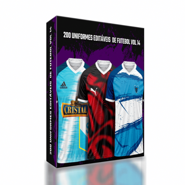 200 Uniformes editáveis de Futebol Vol 14