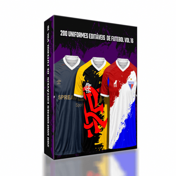 200 Uniformes editáveis de Futebol Vol 16