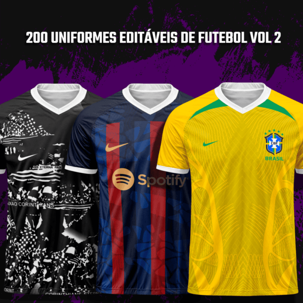 200 Uniformes editáveis de Futebol Vol 2 - Image 2