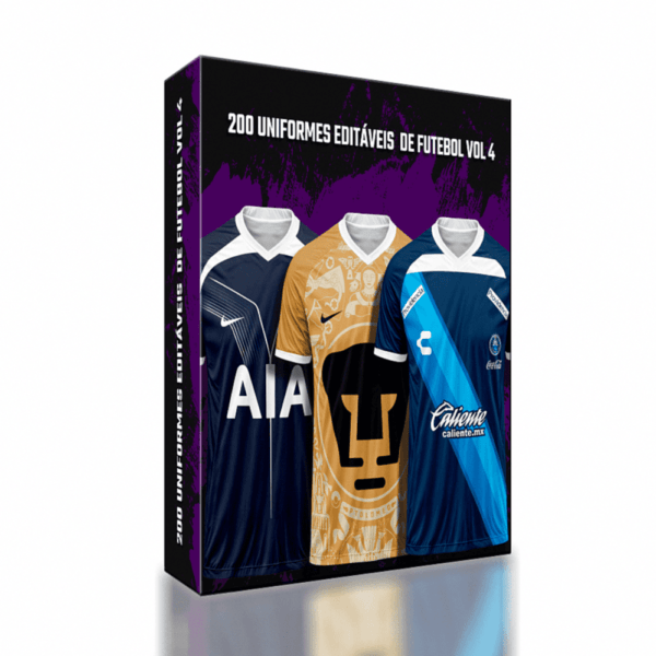 200 Uniformes editáveis de Futebol Vol 4