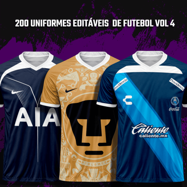 200 Uniformes editáveis de Futebol Vol 4 - Image 2