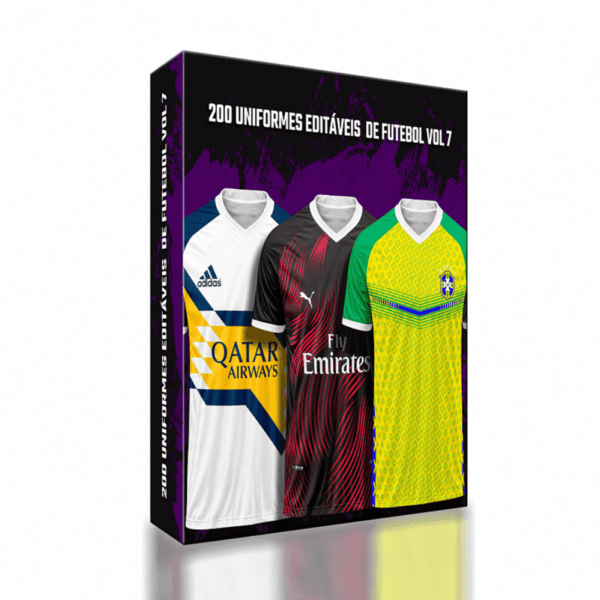 200 Uniformes editáveis de Futebol Vol 7