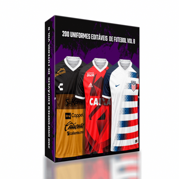 200 Uniformes editáveis de Futebol Vol 8