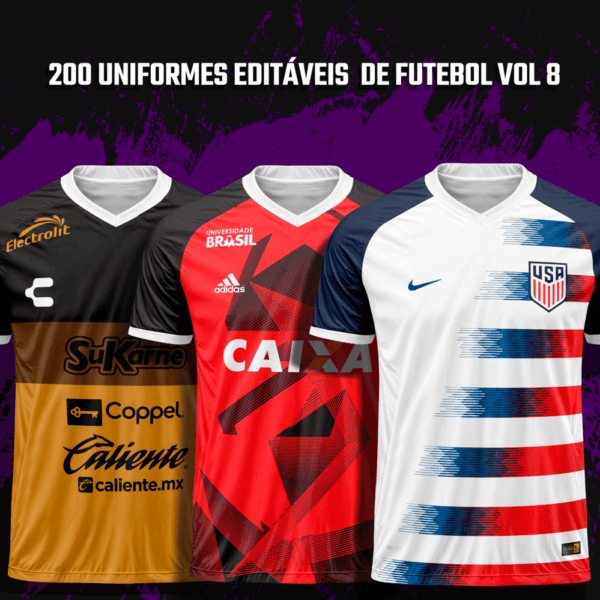 200 Uniformes editáveis de Futebol Vol 8 - Image 2
