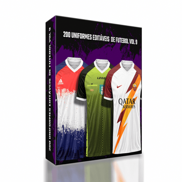 200 Uniformes editáveis de Futebol Vol 9