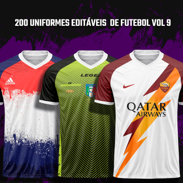 200 Uniformes editáveis de Futebol Vol 9 - Image 2