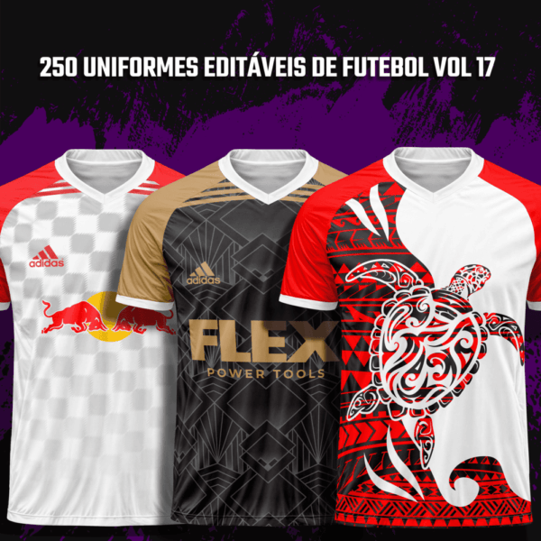 200 Uniformes editáveis de Futebol Vol 17 - Image 2