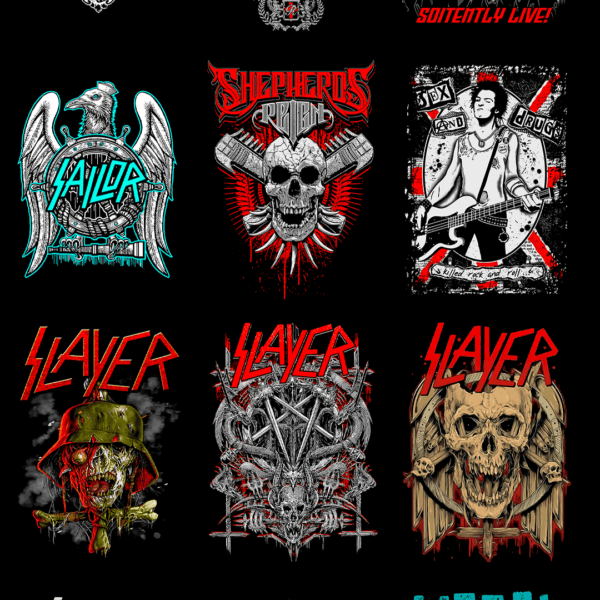 270 artes editáveis Rock & Metal Vol 1 - Image 5