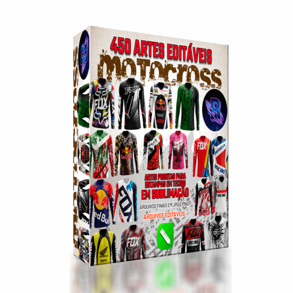 450 artes editáveis para estampas Motocross