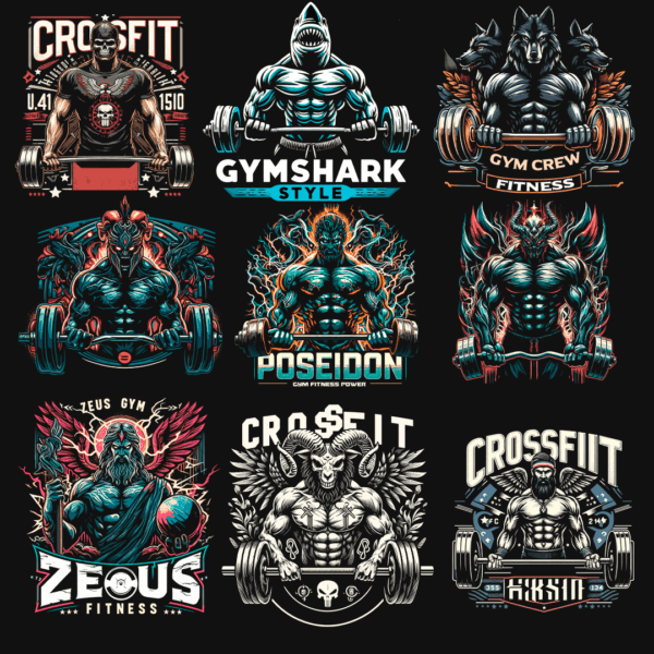 340 artes editáveis - Strong Gym Vol 1 - Image 7