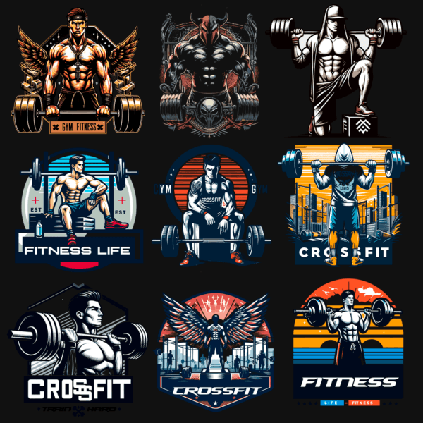 340 artes editáveis - Strong Gym Vol 1 - Image 5
