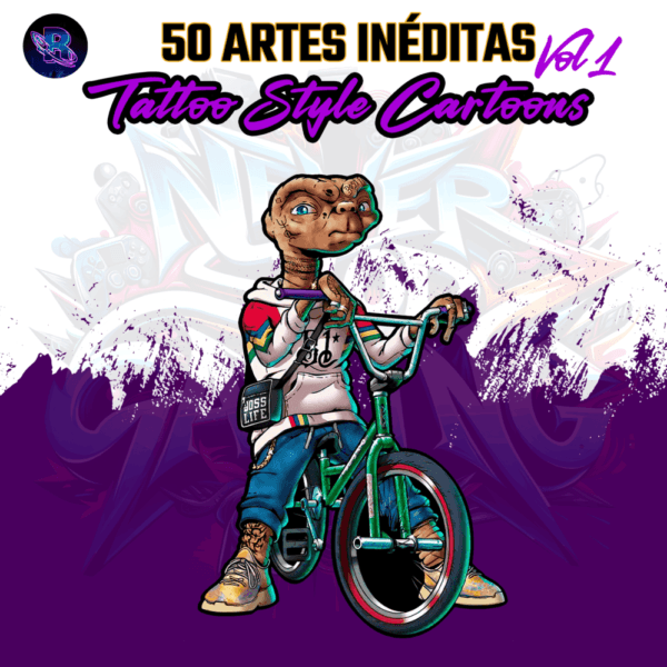 50 Artes Tattoo Style Cartoons Vol 1 - Image 2