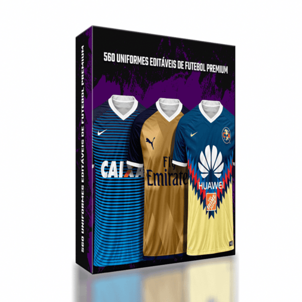 560 Uniformes editáveis de Futebol Premium
