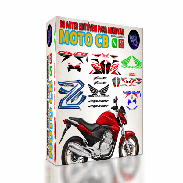 60 Artes editáveis para adesivar Moto CB