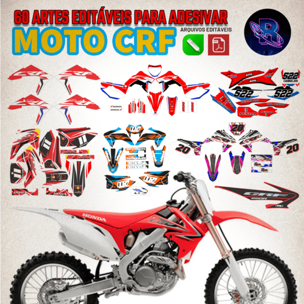 60 Artes editáveis para adesivar Moto CRF - Image 2