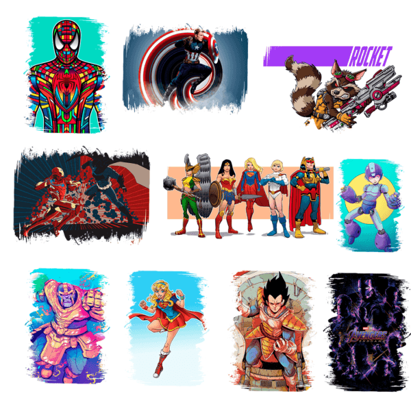 1000 artes editáveis infantil/desenhos/heróis e muito mais - Image 5