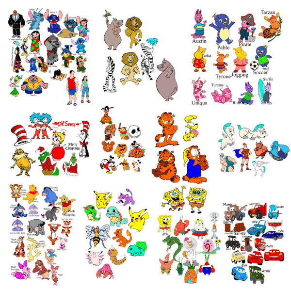 1000 artes editáveis infantil/desenhos/heróis e muito mais - Image 3