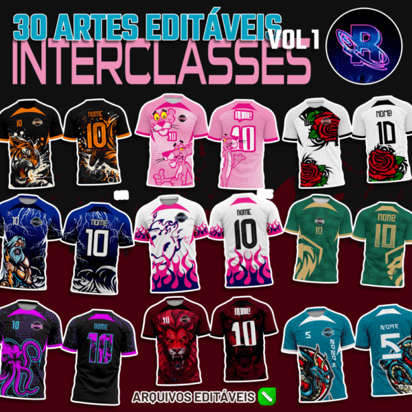 30 Artes editáveis Futebol Interclasses Vol 1 - Image 2