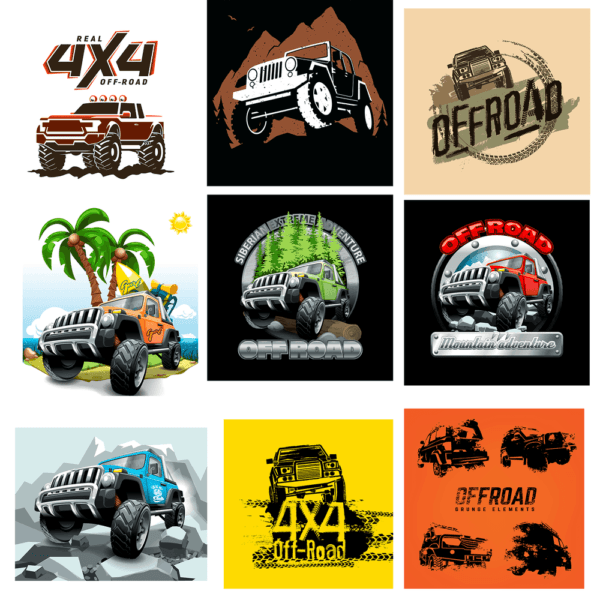 100 artes editáveis Off Road - Image 2