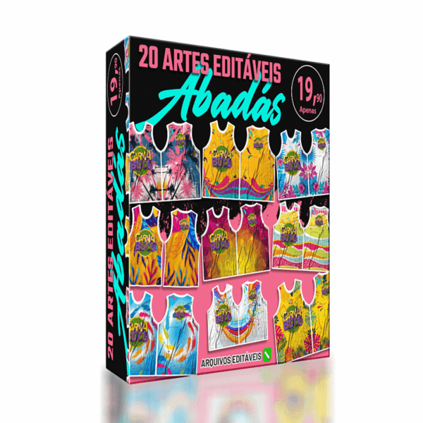20 artes editaveis para Abadá  – 2025