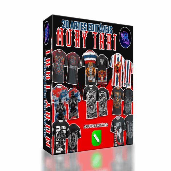 20 Artes editaveis de Muay Thai
