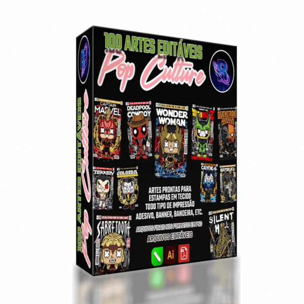 100 Artes editaveis Pop Culture