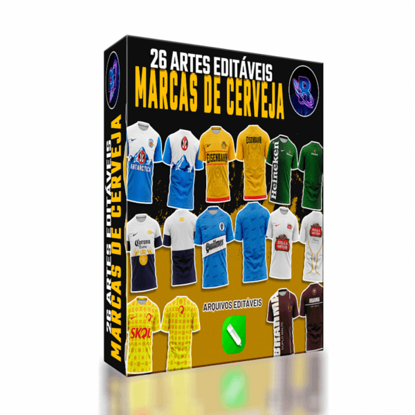 26 Artes editaveis de Marcas de Cerveja