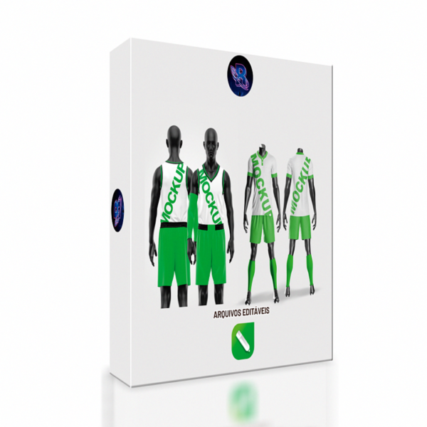 Mockup Uniformes Futebol e Basket
