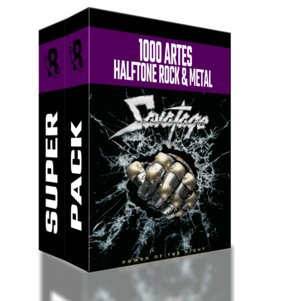 Super Pack - 1000 Artes Halftone Rock & Metal